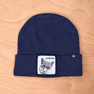 Goorin Bros. Fox Handsome Navy Blue Cuffed Knit Winter Beanie
